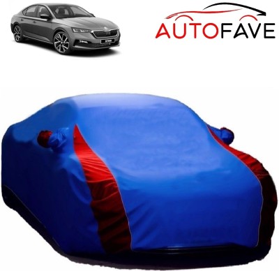 AutoFave Car Cover For Skoda New Octavia (With Mirror Pockets)(Blue)