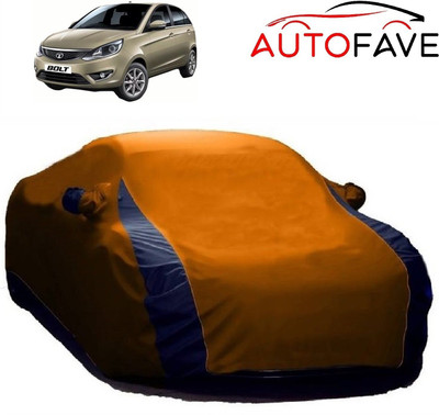 AutoFave Car Cover For Tata Bolt (With Mirror Pockets)(Orange)