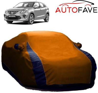 AutoFave Car Cover For Maruti Suzuki Baleno (With Mirror Pockets)(Orange)