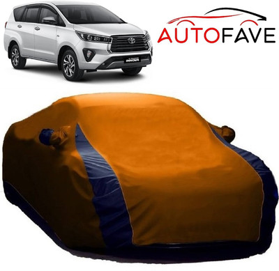 AutoFave Car Cover For Toyota Innova (With Mirror Pockets)(Orange)