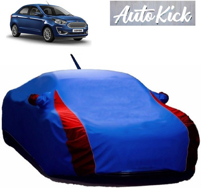 AutoKick Car Cover For Ford Aspire (With Mirror Pockets)(Blue)
