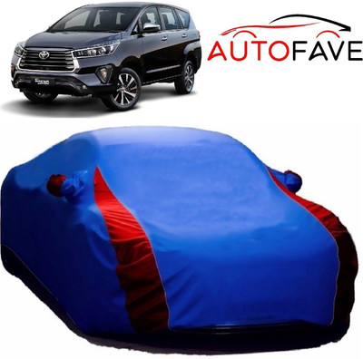 AutoFave Car Cover For Toyota Innova Crysta Facelift (With Mirror Pockets)(Blue)