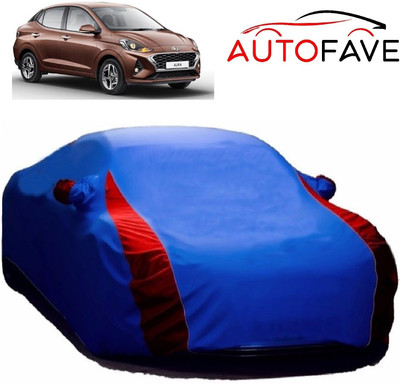 AutoFave Car Cover For Hyundai Aura (With Mirror Pockets)(Blue)