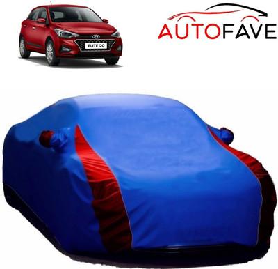 AutoFave Car Cover For Hyundai Elite i20 (With Mirror Pockets)(Blue)