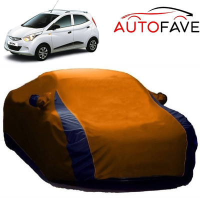 AutoFave Car Cover For Hyundai Eon (With Mirror Pockets)(Orange)