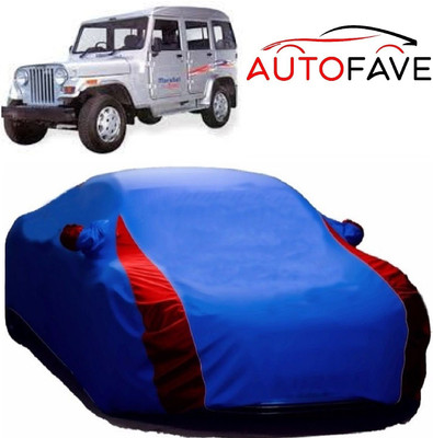 AutoFave Car Cover For Mahindra Marshal (With Mirror Pockets)(Blue)