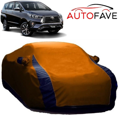 AutoFave Car Cover For Toyota Innova Crysta (With Mirror Pockets)(Orange)