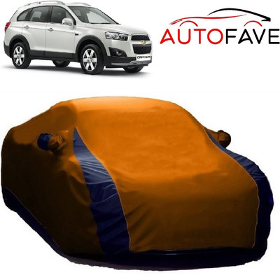 AutoFave Car Cover For Chevrolet Captiva (With Mirror Pockets)(Orange)