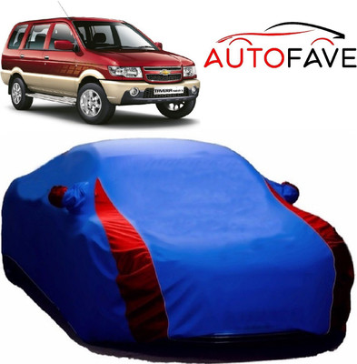 AutoFave Car Cover For Chevrolet Tavera (With Mirror Pockets)(Blue)