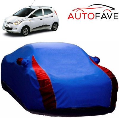 AutoFave Car Cover For Hyundai Eon (With Mirror Pockets)(Blue)