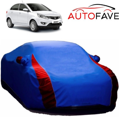AutoFave Car Cover For Tata Zest (With Mirror Pockets)(Blue)
