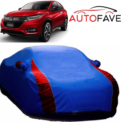 AutoFave Car Cover For Honda Vezel (With Mirror Pockets)(Blue)
