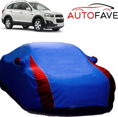 AutoFave Car Cover For Chevrolet Captiva (With Mirror Pockets)(Blue)