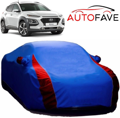 AutoFave Car Cover For Hyundai Kona (With Mirror Pockets)(Blue)