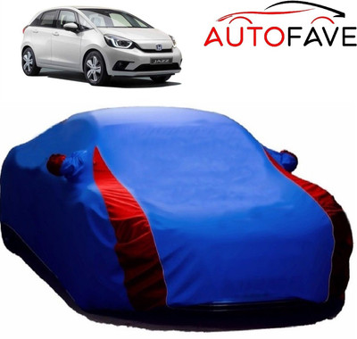 AutoFave Car Cover For Honda Jazz (With Mirror Pockets)(Blue)
