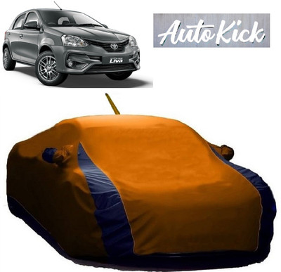 AutoKick Car Cover For Toyota Etios Liva (With Mirror Pockets)(Orange)