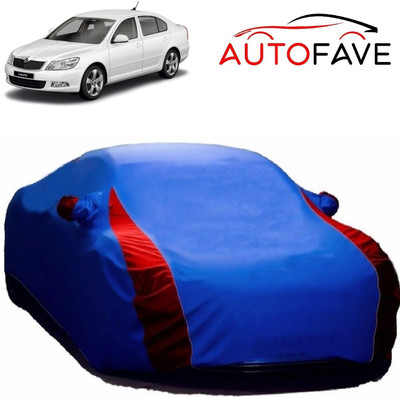 AutoFave Car Cover For Skoda Laura (With Mirror Pockets)(Blue)