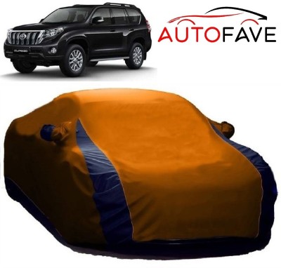 AutoFave Car Cover For Toyota Land Cruiser Prado (With Mirror Pockets)(Orange)