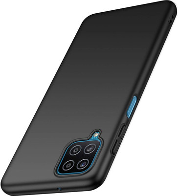 S-Softline Back Cover for Samsung Galaxy M12, Premium 3D Plain Candy Case(Black, Pack of: 1)