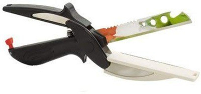 VVG TRADERS 4-in-1 Steel Smart cutter Kitchen Knife Food Chopper and in Built Mini Chopping Board with Locking Hinge Vegetable & Fruit Grater & Slicer(1)