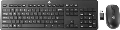 HP T6L04AA Slim Keyboard & Mouse with Extended Battery Life Combo Wireless Standard Multi-device Keyboard Compatible with Desktop, Laptop, Mac(Black)