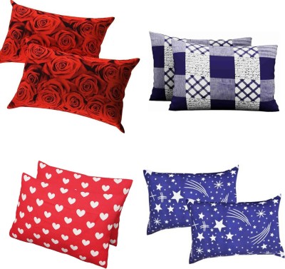 Divvay Homes Microfiber Pillows Cover(Pack of 8, 69 cm*46 cm, Multicolor)