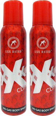 XXX Rated Climax No Gas Body Spray  -  For Men & Women(240 ml, Pack of 2)