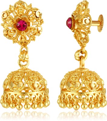 VIGHNAHARTA wedding and Party wear Gold Plated alloy jhumki Earring for Women and Girls (VFJ1262ERG) Cubic Zirconia Alloy Jhumki Earring