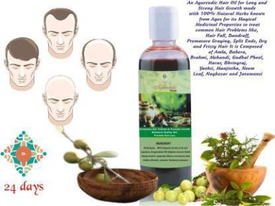 24 DAYS Ayurvedic Hair Regrowth Oil, Prevents Hair Loss, Stimulates Hair Follicles and Maintain Healthy Scalp Hair Oil(300 ml)