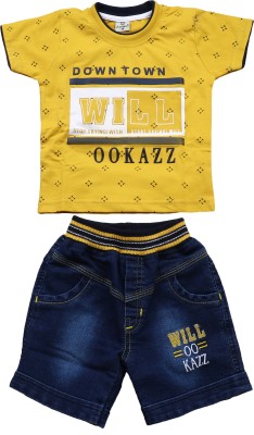 ZADMUS Baby Boys Casual T-shirt Pant(Yellow)