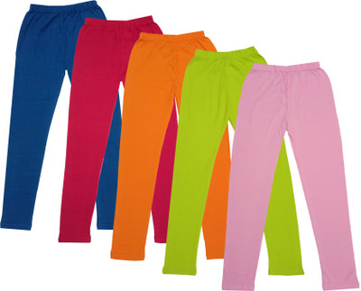 Indistar Indi Legging For Girls(Multicolor Pack of 5)