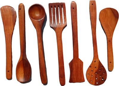the ncs group Wooden Ladle(Pack of 7)