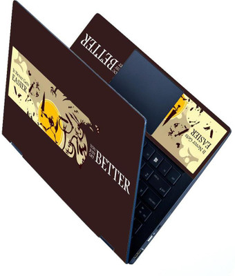 Anweshas HD Printed Full Panel Laptop Skin Sticker Vinyl Fits Size Upto 15.6 inches No Residue, Bubble Free - Just Get Better Stretchable Vinyl - Easily Cover Corners Laptop Skin Compatible for 15.6 inch(Theme: Typography, Illustrations)