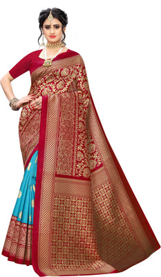 Parvati Creation Printed Banarasi Art Silk Saree(Red)