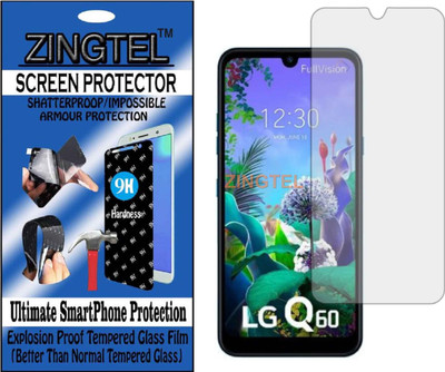 ZINGTEL Tempered Glass Guard for LG Q60 (Flexible, Unbreakable)(Pack of 1)
