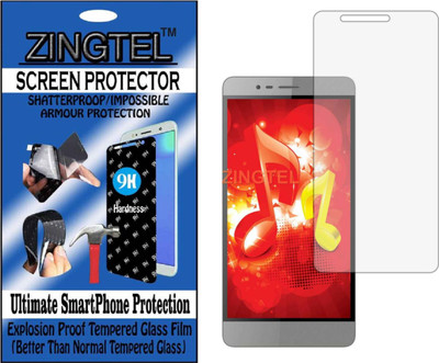 ZINGTEL Tempered Glass Guard for INTEX AQUA MUSIC (Flexible, Unbreakable)(Pack of 1)