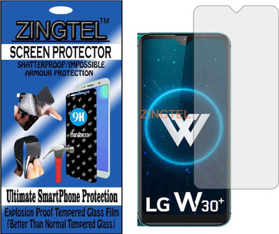 ZINGTEL Tempered Glass Guard for LG W30 PLUS (Flexible, Unbreakable)(Pack of 1)