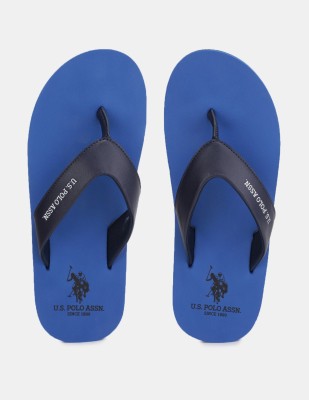 U.S. POLO ASSN. Men Flip Flops(Blue , 9)