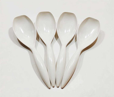 kccb creative hub serving spoon set of 4 piece pure melamine serving spoon Melamine Serving Spoon Set(Pack of 4)