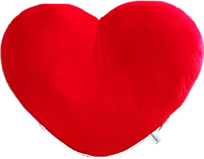PICKKART Valentine Special Huggable Love Heart Shape Soft Plush Stuffed Cushion Pillow Toy in Red Color, SIze 37 cm  - 37 cm(Red)