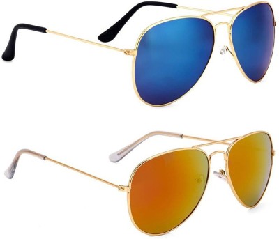 epic ink Aviator Sunglasses(For Men & Women, Blue, Black)