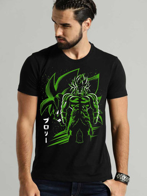 VIKCLIQUE Printed Men Round Neck Black T-Shirt