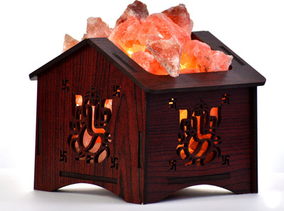 GLOBAL AROMA GaneshaHut-W-5X5 Table Lamp(12.8 cm, Brown)