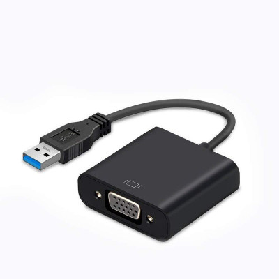 KAVTRON  TV-out Cable USB 3.0 to VGA Adapter Converter, HD External USB 3.0 Video Display Cable, Multi-Monitor Adapter.(Black, For TV)