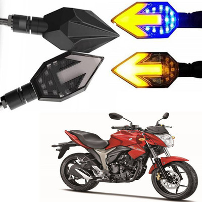 BRPEARl Side LED Indicator Light for Suzuki Gixxer(Blue, Amber)