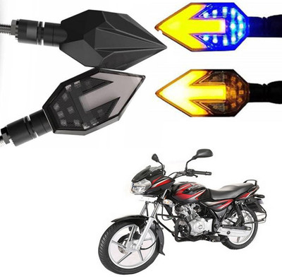 BRPEARl Side LED Indicator Light for Bajaj Discover 100 DTS-i(Blue, Amber)