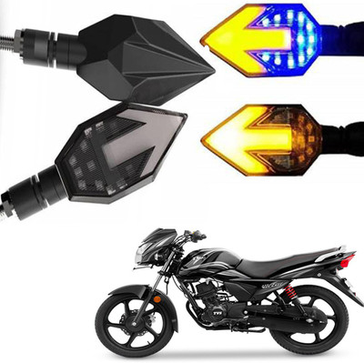 BRPEARl Side LED Indicator Light for TVS Victor(Blue, Amber)