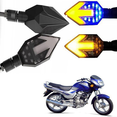 BRPEARl Side LED Indicator Light for TVS Victor GLX(Blue, Amber)