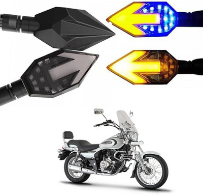 RWT Side LED Indicator Light for Bajaj Avenger 200(Blue, Yellow)