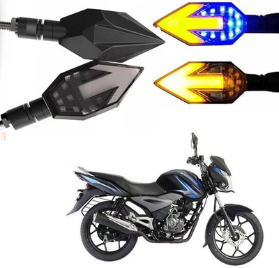 BRPEARl Side LED Indicator Light for Bajaj Discover 125 DTS-i(Blue, Amber)